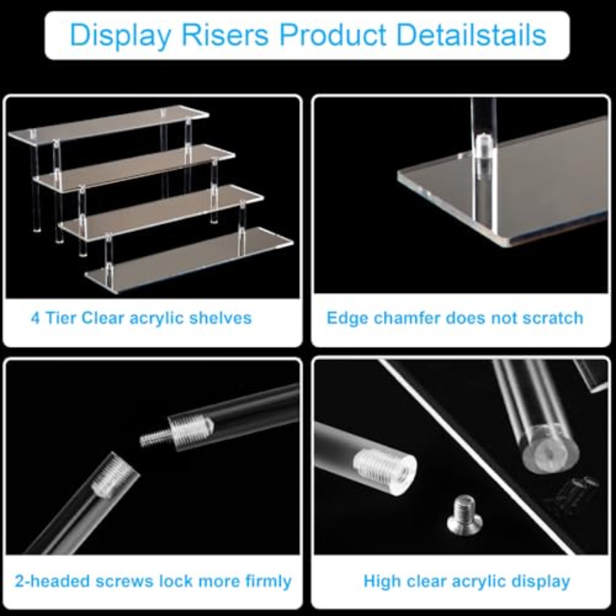 4 Tier Acrylic Perfume Organiz - đánh giá và giá Display Risers Set