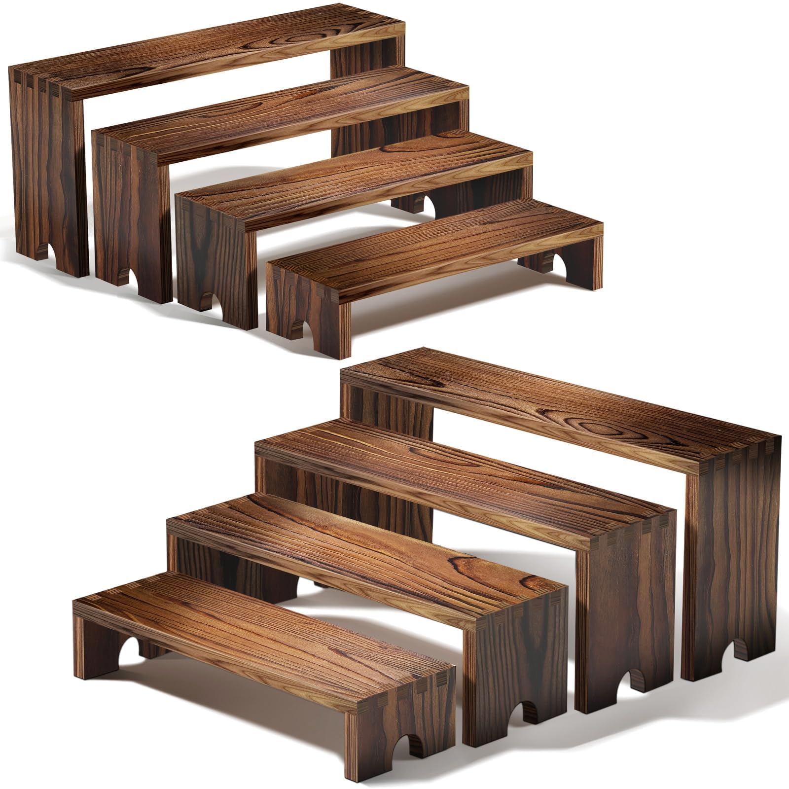 2 Set Wooden Tiered Risers Dis - đánh giá và giá Display Risers Set