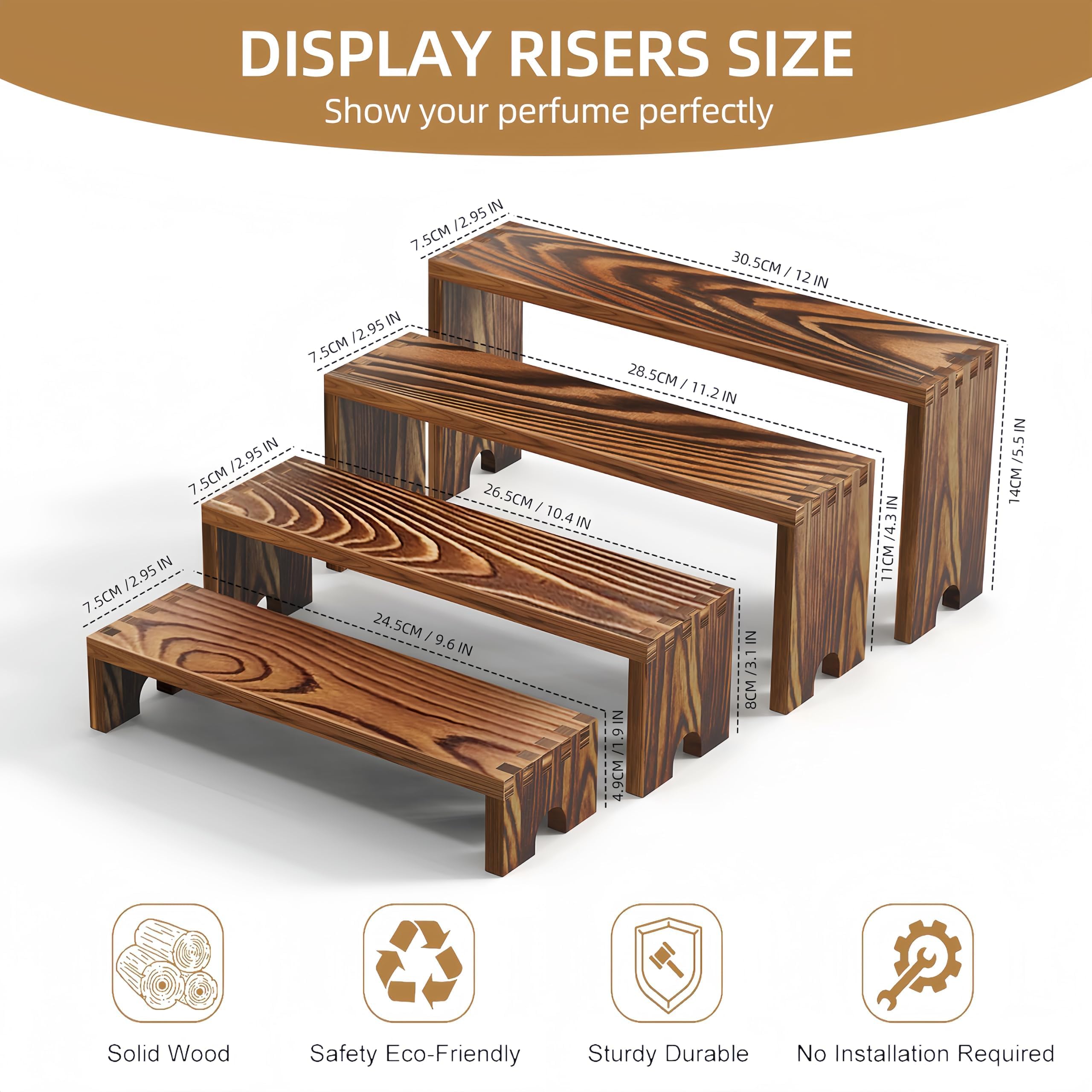 2 Set Wooden Tiered Risers Dis - đánh giá và giá Display Risers Set