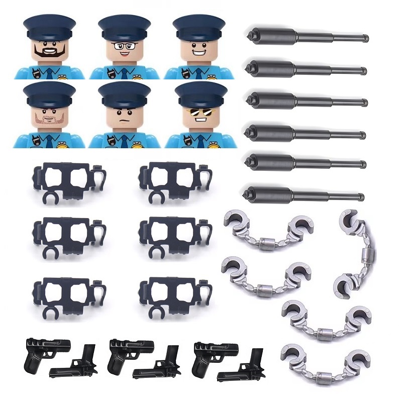 6PCS/SET US City Police Handcu - đánh giá và giá Lego Set Creator