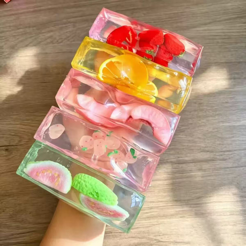 Kawaii Transparent Fruit Ice C - đánh giá và giá Fidget Cube Original